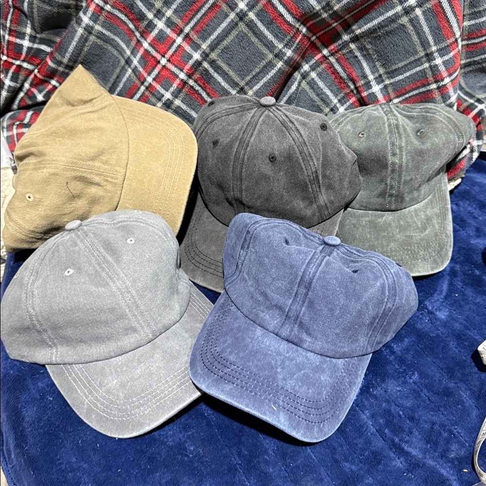 Pack of 5 Classic Washed Baseball Cap - Neutral colors - Picture 5 of 7